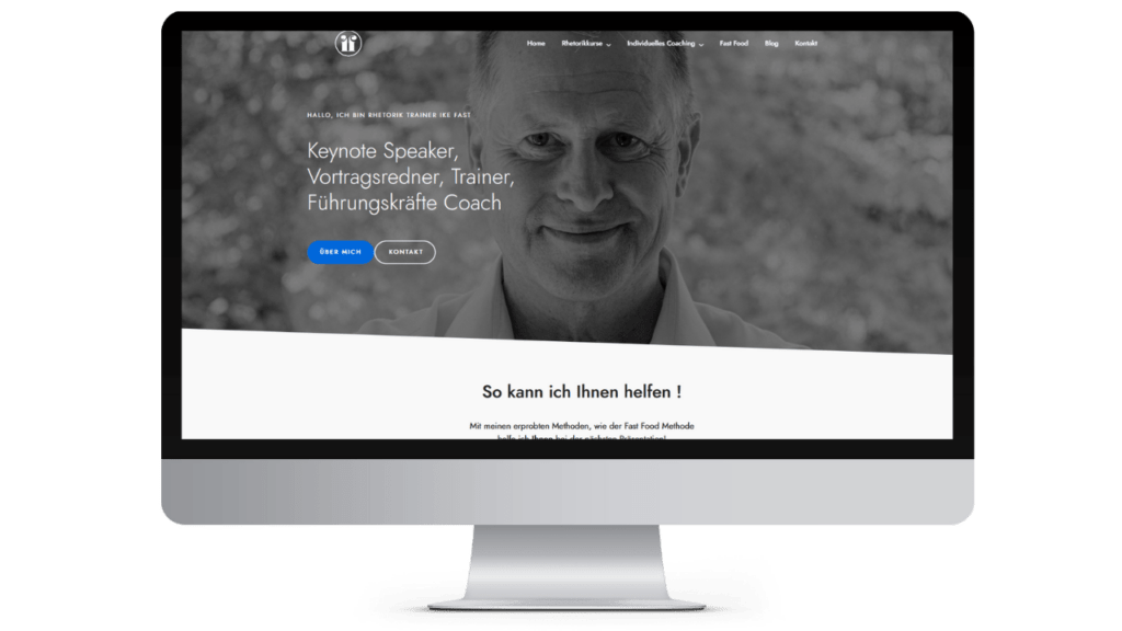 Referenzbild Website Rhetoriktrainer