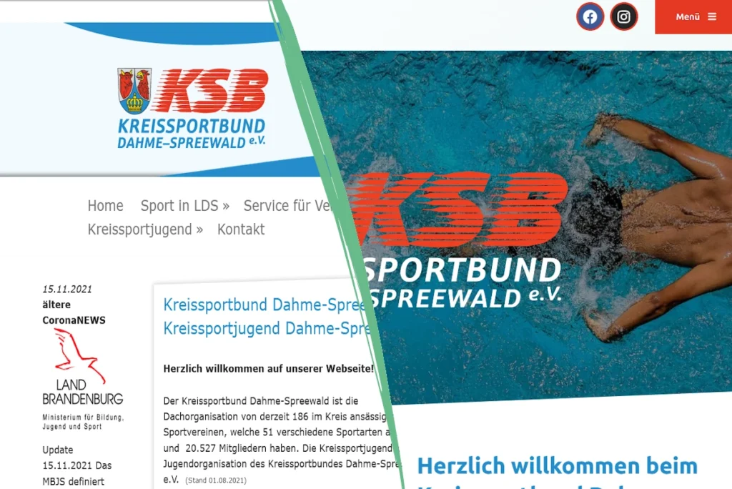 KSB Website Vorher/Nachher