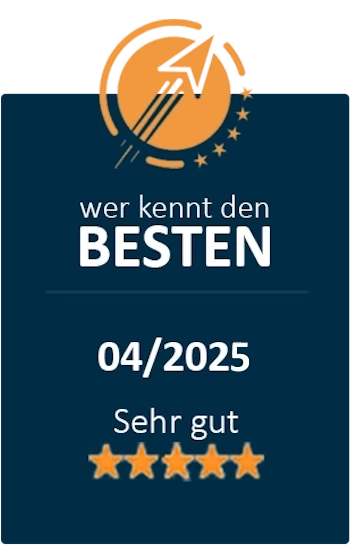 Auszeichnung 2025: Sehr gut bei Wer kennt den Besten für NEOVER Webdesign und Mitarbeitergewinnung