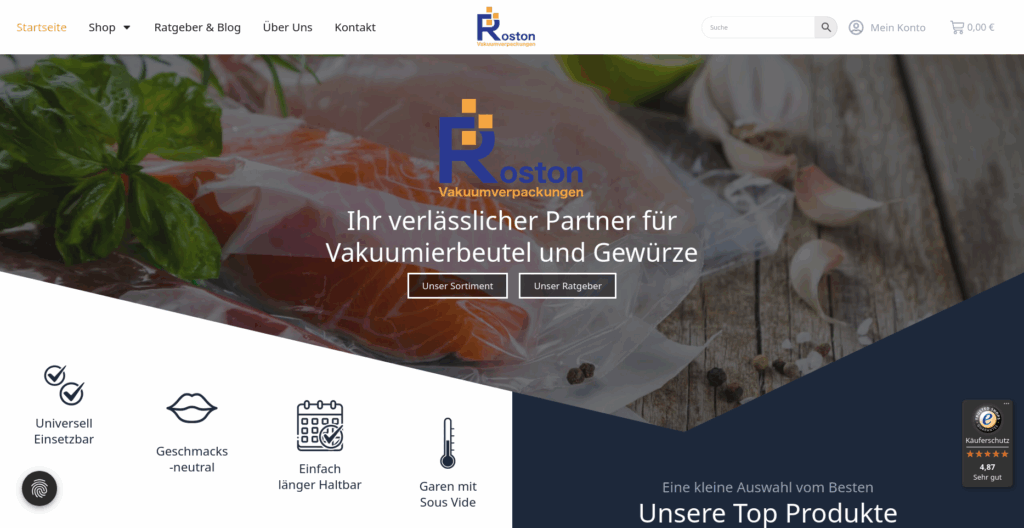 Baugeschäft Thobaben Webseite mit großem Schriftzug und Sonnenlicht im Hintergrund – modernes Webdesign zur Mitarbeitergewinnung